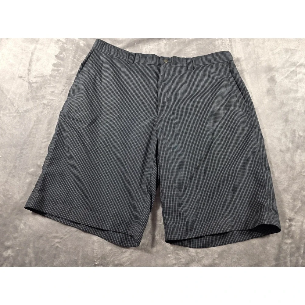 Callaway Chino Shorts Men 36 Black Check Plaid Performance Golf‎
